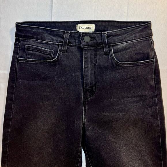L'AGENCE Marguerite High-Rise Skinny Jeans Women’s Size 27 Dark Stretch Denim - Picture 13 of 16